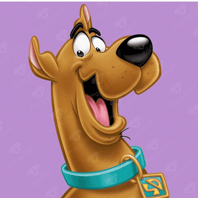 Scooby Doo With Blue Collar And S Tag GIF