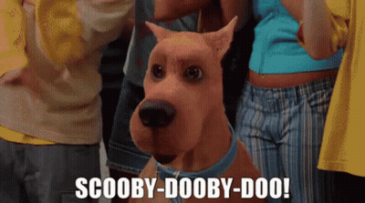 Scooby-Dooby-Doo Is The Name Of The Dog In This Animated Scene GIF