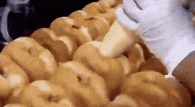 Scoop Of Ice Cream Poured Into Glass With Little Puff Sign GIF