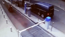 Scooter Bumping Barrier Fail GIF