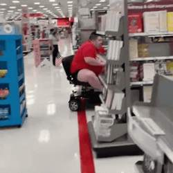 Scooter Inside Walmart Funny GIF