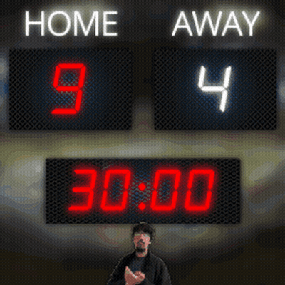 Scoreboard Home 9 Away 4 GIF