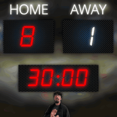 Scoreboard Home Team Leading By 1 GIF