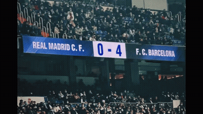 Scoreboard Real Madrid 0-4 FC Barcelona GIF