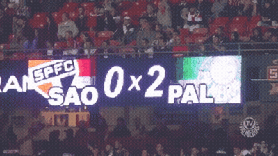 Scoreboard Sao 0X2 Palmeiras GIF