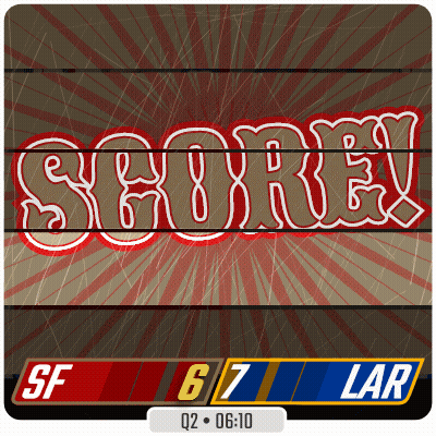 Scoreboard SF Vs LAR GIF