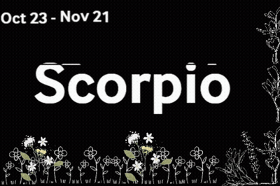Scorpio Sign With Flowers GIF