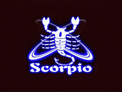 Scorpio Sign With Scorpion GIF