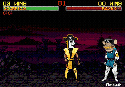 Scorpion And Rayden Fighting Video Game GIF