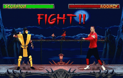 Scorpion And Rooney Fighting With Finish Him Screen GIF