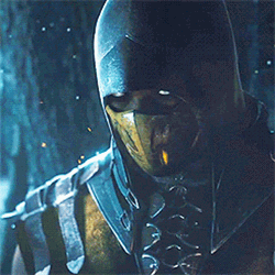 Scorpion Get Over Here Bright Scary Eyes GIF