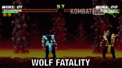 Scorpion Wins Wolf Fatality GIF