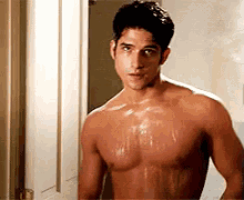 Scott Mccall Teen Wolf Showing Off Body Muscle
