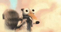 Scrat Seeing Big Acorn GIF