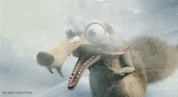 Scrat Shocked In Snow Storm Ice Age GIF