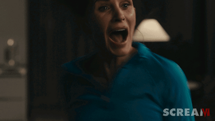 Scream 6 Courteney Cox Shouting GIF