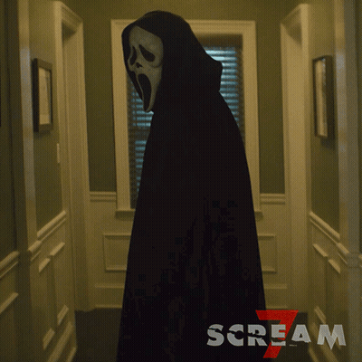 Scream 7 Poster With Person In Cape GIF