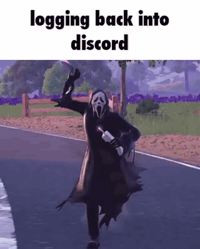 Scream Character Running With Wine Bottle GIF