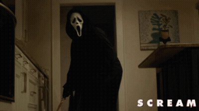 Scream Ghost Holding Knife GIF