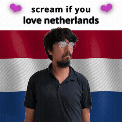 Scream If You Love Netherlands Man Glasses Beard GIF
