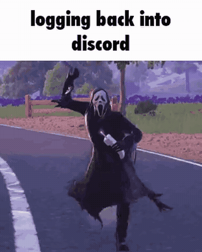 Scream Mask Man Holding Woman Logging Into Discord GIF