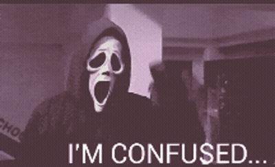Scream Mask Saying I'm Confused GIF