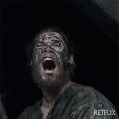 Screaming Bearded Man Netflix GIF
