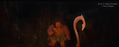 Screaming Cartoon Character With Hook On Tail GIF