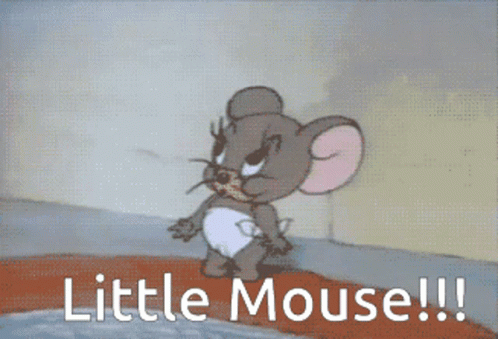 Screaming Cartoon Mouse With Little Mouse GIF