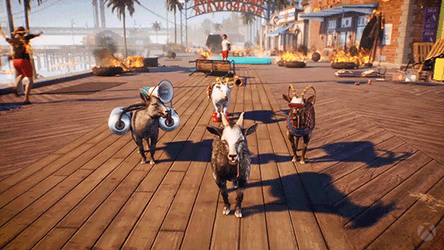 Screaming Goat Jump Scare Animation GIF