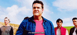 Screaming Its Morphin Time Red Power Rangers GIF