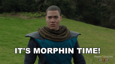 Screaming Its Morphin Time GIF