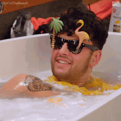 Screaming Man On A Bathtub Funny Beach GIF