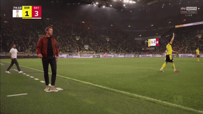 Screaming Man On Soccer Field Score 1-3 GIF