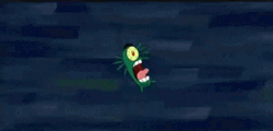 Screaming Plankton In The Air GIF