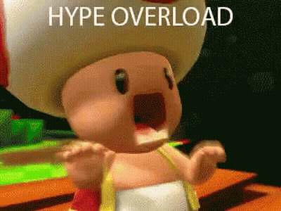 Screaming Toad With Hype Overload GIF
