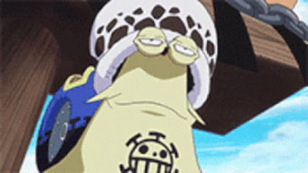 Screaming Trafalgar Law Den Den Mushi GIF