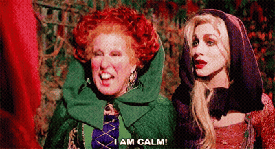 Screaming Woman Saying I Am Calm GIF