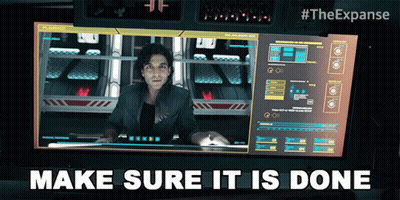 Screen Saying Make Sure It Is Done with Man