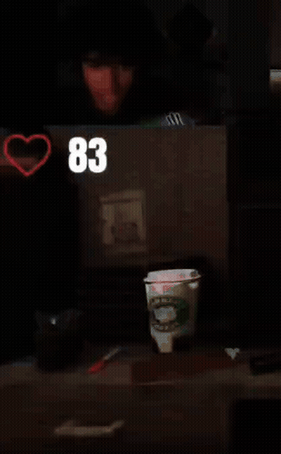 Screen With Heart And 83 GIF