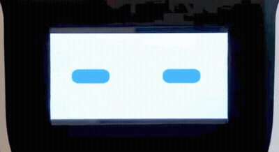 Screen With Two Blue Circles Like Face GIF