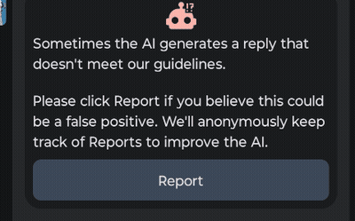 Screenshot Message Al Reply Doesn't Meet Guidelines GIF