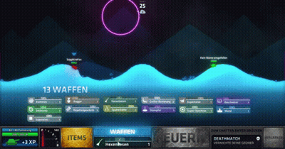Screenshot Of Game Saying 13 Waffen And Items GIF