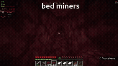 Screenshot Of Video Game Saying Bed Miners GIF