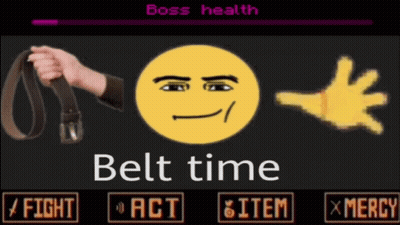 Screenshot Of Video Game Saying Belt Time GIF