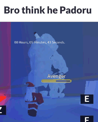 Screenshot Of Video Game Saying Bro Think He Padoru GIF