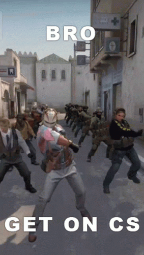 Screenshot Saying Bro Get On CS GIF