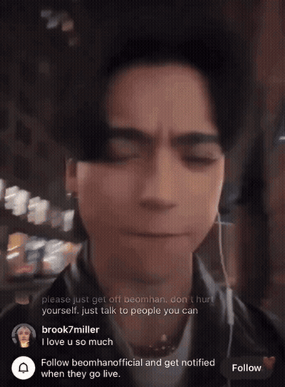 Screenshot Saying Please Just Get Off Beomhan GIF