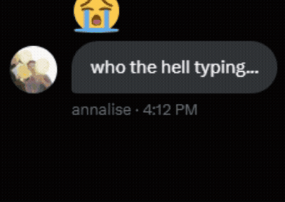 Screenshot Saying Who The Hell Typing GIF