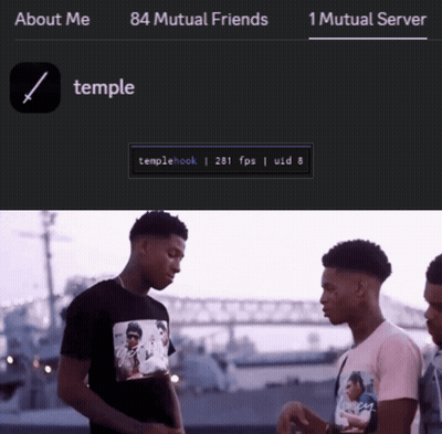 Screenshot Temple Hook About Me Page GIF